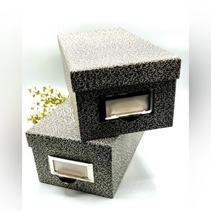 ▪️Old School Globe-Weis Adjustable File Box Set of 2